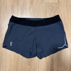 On Running Women's Black and Gray Athletic Shorts